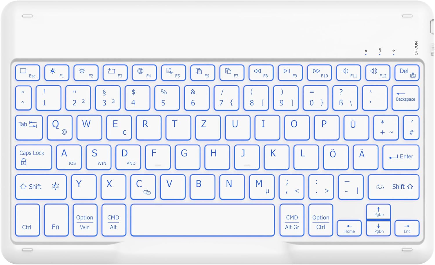 Hintergrundbeleuchtung des Tastaturgehäuses