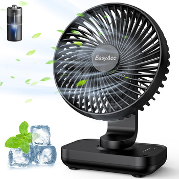 EasyAcc Battery Fan,Rechargeable USB Desk Fan